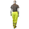 RW10-ES1Y Lightweight Rain Pants - Hi Viz Green - Back