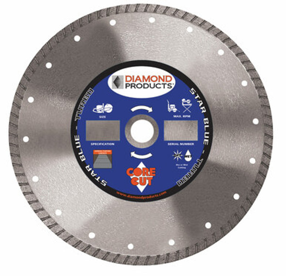 Diamond Products Star Blue High Speed Turbo Blade - 4-1/2"