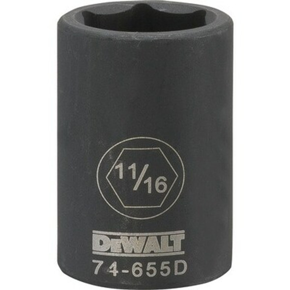 1/2" Drive, 6 PT Impact Socket, 11/16"