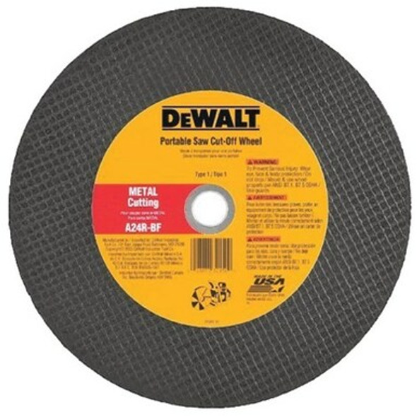 Dewalt Metal Cutting Wheel, Type 1 14" x 5/32" x 20mm