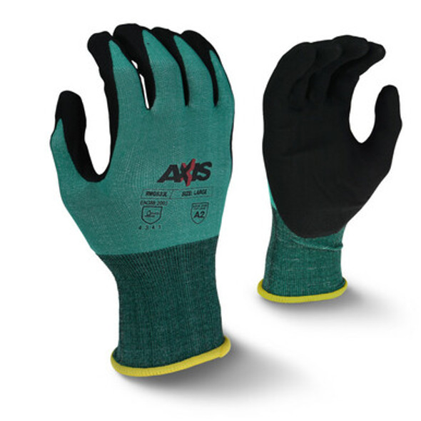 RWG533 AXIS™ Cut Protection Level A2 Foam Nitrile Coated Glove - Top - Bottom