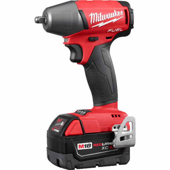 Milwaukee M18 FUEL 3/8" Compact Impact Wrench Kit with 2 2.0 Amp Hour Batteries - tool