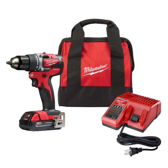 Milwaukee M18 18V Lithium-Ion Compact Drill/Driver Kit