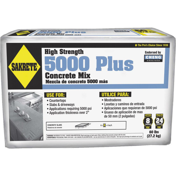 Sakrete® 5000 Plus High Strength Concrete Mix - 60 lb