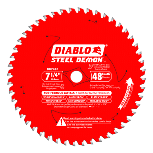Diablo 48-Tooth Circular Saw Blade for Metal 7-1/4"