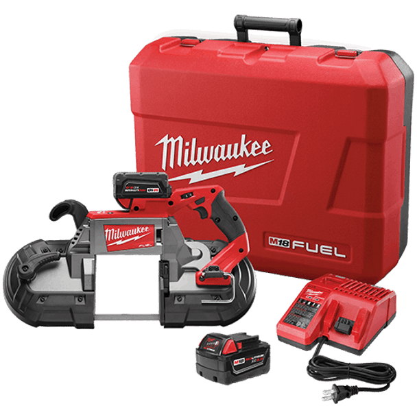Milwaukee M18 FUEL Deep Cut Band Saw / Porta Band Kit with 2 Batteries