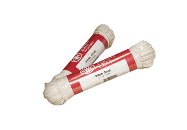 Glazed Sash Cord - #8, 1/4" X 100' White