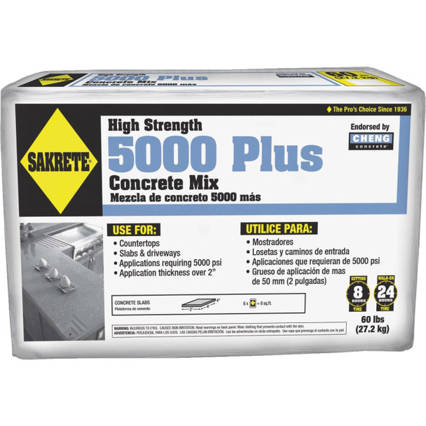 Sakrete® 5000 Plus High Strength Concrete Mix - 60 lb