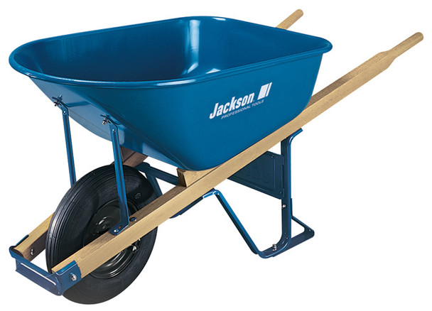 Jackson® Steel Contractor Wheelbarrow with Flat Free Tire - 6 cu. ft.