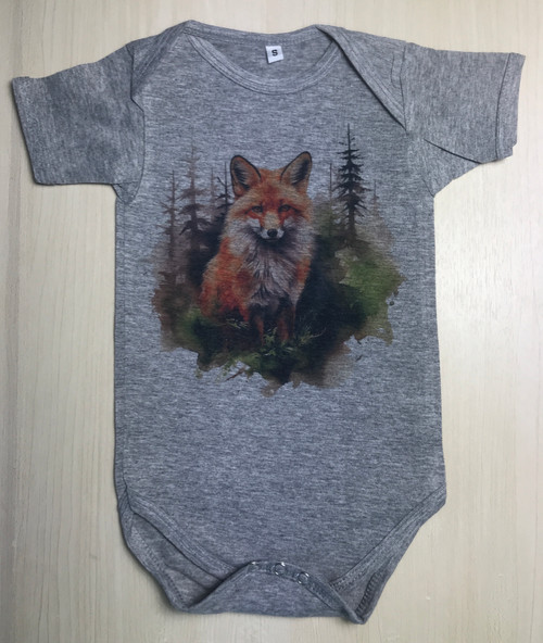 BOS-401: Fox in the Pine Forest Grey Onesie