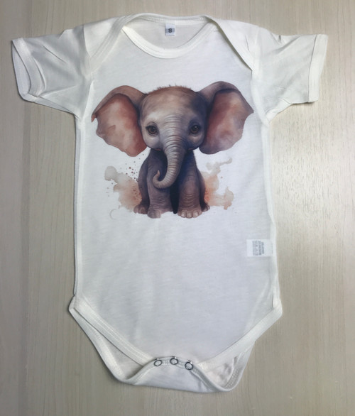 BOS-402: Cute Elephant Baby on a Onesie