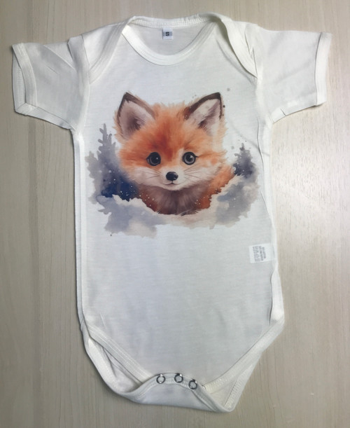 BOS-418: Super Cute Baby Fox in the Snow Forest Onesie