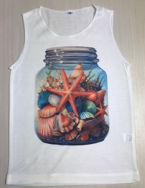 KTT-571: Shells and Starfishes in a Jar Tank Top