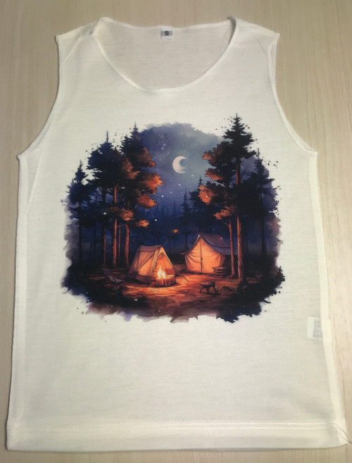 KTT-577: Campsite in the Forest at Night Tank Top