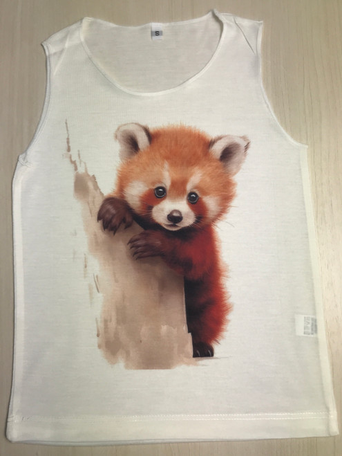 KTT-589: Cute Baby Red Panda on a Tank Top