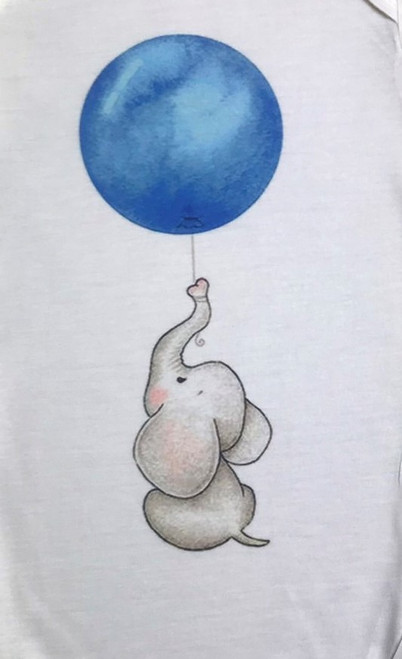 KTT-476: Baby Elephant with Blue Balloon Kid's Tank Top