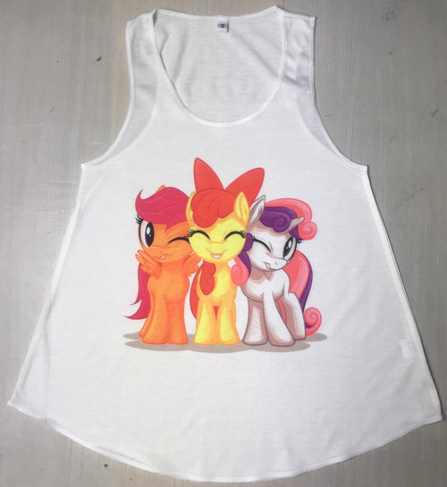 CT-315: Three Ponies on a Kid's Tank Top