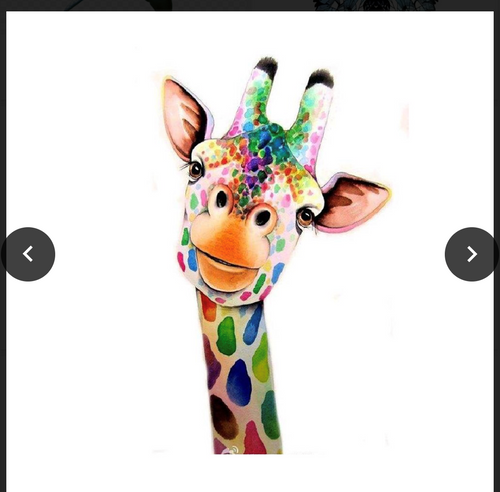 BOS-306: Multicolored Giraffe on a Onesie