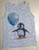 KTT-542: Baby Penguin with a Bue Balloon Grey Tank Top