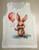 KTT-585: Cute Baby Bunny with a Red Balloon Tank Top