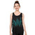 TT-166: Seven Fern leaves on a Black Tank Top