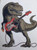 TT-766: Cool Dino with an Electric Guitar Tank Top