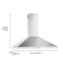 ENERGY STAR® Certified 36" Chimney Wall Mount Range Hood WVW73UC6LS