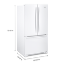 Whirlpool® 36-inch Wide French Door Refrigerator with Water Dispenser - 25 cu. ft. WRF535SWHW