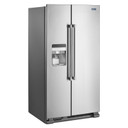 Maytag® 36-Inch Wide Side-by-Side Refrigerator with Exterior Ice and Water Dispenser - 25 Cu. Ft. MSS25C4MGZ
