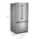 Maytag® 33-Inch Wide French Door Refrigerator with Water Dispenser - 22 Cu. Ft MRFF5033PZ Maytag® 33-Inch Wide French Door Refrigerator with Water Dispenser - 22 Cu. Ft MRFF5033PZ