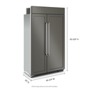 Kitchenaid® 30 Cu. Ft. 48 Built-In Side-by-Side Refrigerator with Panel-Ready Doors KBSN708MPA