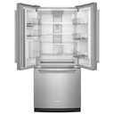 Kitchenaid® 20 cu. Ft. 30-Inch Width Standard Depth French Door Refrigerator with Interior Dispense KRFF300ESS