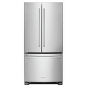 Kitchenaid® 22 Cu. Ft. 33-Inch Width Standard Depth French Door Refrigerator with Interior Dispenser KRFF302ESS