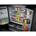 Kitchenaid® 25.8 Cu. Ft. 36 Multi-Door Freestanding Refrigerator with Platinum Interior Design and PrintShield™ Finish KRMF706EBS