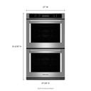 Kitchenaid® 27 Double Wall Oven with Even-Heat™  True Convection KODE507ESS