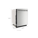 Kitchenaid® 47 dBA Two-Rack Dishwasher in PrintShield™ Finish with ProWash™ Cycle KDFE104KPS
