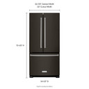 Kitchenaid® 22 cu. Ft. 33-Inch Width Standard Depth French Door Refrigerator with Interior Dispense and PrintShield™ Finish KRFF302EBS Kitchenaid® 22 cu. Ft. 33-Inch Width Standard Depth French Door Refrigerator with Interior Dispense and PrintShield™ Finish KRFF302EBS