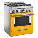 KitchenAid® 30'' Smart Commercial-Style Gas Range with 4 Burners KFGC500JYP