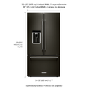 Kitchenaid® 23.8 cu. ft. 36 Counter-Depth French Door Platinum Interior Refrigerator with PrintShield™ Finish KRFC704FBS