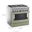 KitchenAid® 36'' Smart Commercial-Style Dual Fuel Range with 6 Burners KFDC506JAV KitchenAid® 36'' Smart Commercial-Style Dual Fuel Range with 6 Burners KFDC506JAV