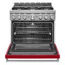 KitchenAid® 36'' Smart Commercial-Style Gas Range with 6 Burners KFGC506JPA