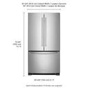 Kitchenaid® 20 cu. ft. 36-Inch Width Counter-Depth French Door Refrigerator with Interior Dispense KRFC300ESS