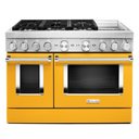 KitchenAid® 48'' Smart Commercial-Style Dual Fuel Range with Griddle KFDC558JYP