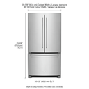 Kitchenaid® 25 Cu. Ft. 36-Width Standard Depth French Door Refrigerator with Interior Dispense KRFF305ESS