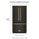 Kitchenaid® 20 cu. ft. 36-Inch Width Counter-Depth French Door Refrigerator with Interior Dispense and PrintShield™ Finish KRFC300EBS