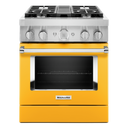 KitchenAid® 30'' Smart Commercial-Style Dual Fuel Range with 4 Burners KFDC500JYP