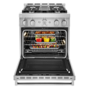 KitchenAid® 30'' Smart Commercial-Style Gas Range with 4 Burners KFGC500JSS