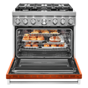 KitchenAid® 36'' Smart Commercial-Style Dual Fuel Range with 6 Burners KFDC506JSC