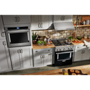 KitchenAid® 30'' Smart Commercial-Style Gas Range with 4 Burners KFGC500JBK