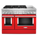 KitchenAid® 48'' Smart Commercial-Style Dual Fuel Range with Griddle KFDC558JPA